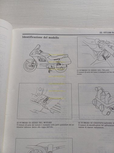 Honda Pan European ST 1100 VARIANTI 1990 manuale officina ITALIANO …
