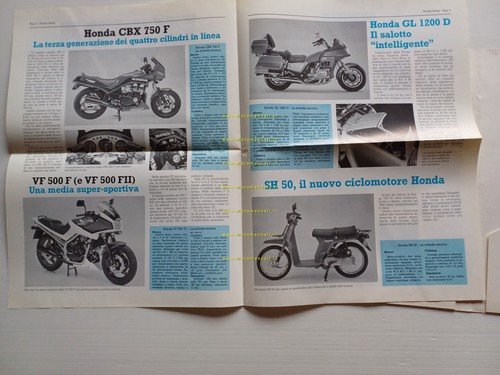 Honda presentazione modelli 1984 cartella stampa originale