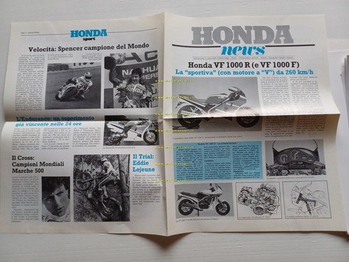 Honda presentazione modelli 1984 cartella stampa originale