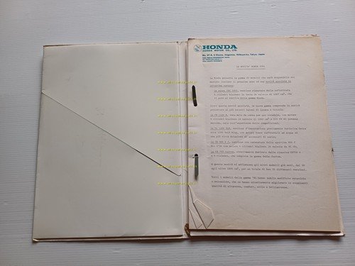 Honda presentazione nuovi modelli 1981 cartella stampa originale