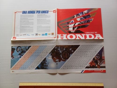 Honda produzione modelli 1990 depliant poster ITALIANO originale epoca