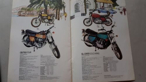 Honda produzione moto 1974 depliant INGLESE catalogo originale brochure