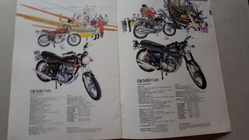 Honda produzione moto 1974 depliant INGLESE catalogo originale brochure