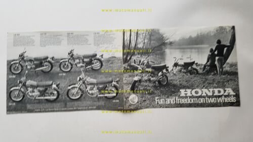 Honda produzione tutti modelli 50 - 750 1972 depliant francese …