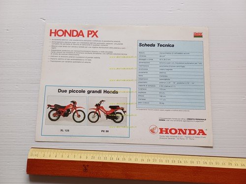 Honda PX 50 anni 80 depliant ITALIANO originale