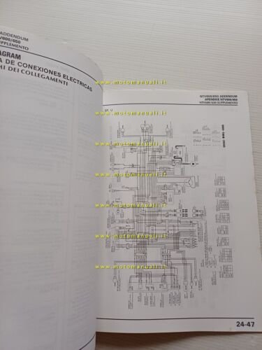 Honda Revere NTV 600-650 VARIANTI 1990 manuale officina originale