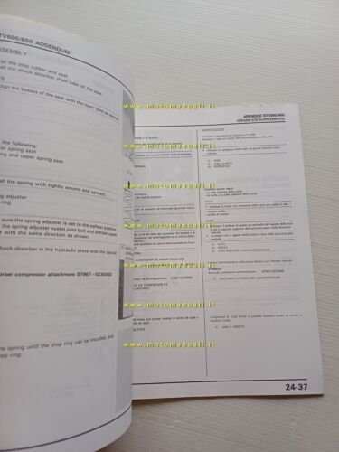 Honda Revere NTV 600-650 VARIANTI 1990 manuale officina originale