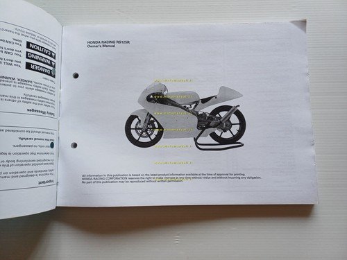 Honda RS 125 R GP 2002 manuale uso -officina -catalogo …