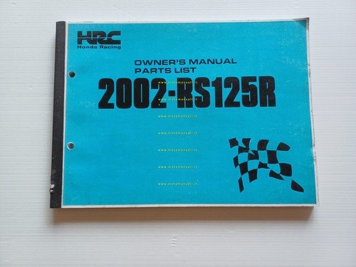 Honda RS 125 R GP 2002 manuale uso -officina -catalogo …