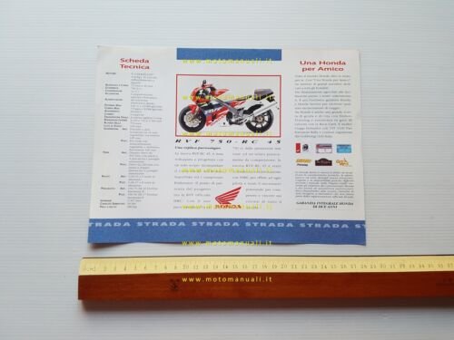 Honda RVF 750 RC 45 1994 depliant ITALIANO originale
