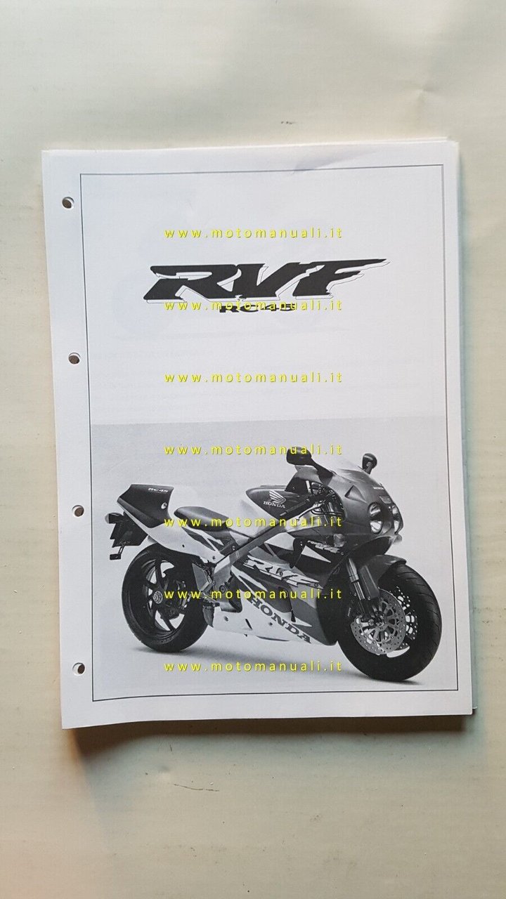 HONDA RVF 750 RC 45 1994 opuscolo aggiornamento per meccanici …
