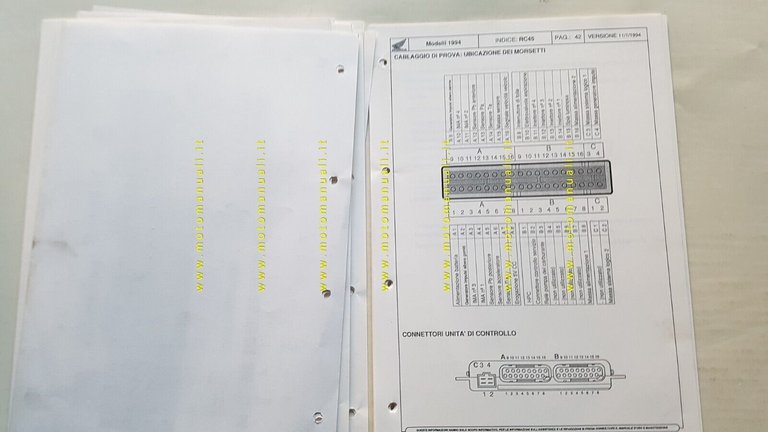 HONDA RVF 750 RC 45 1994 opuscolo aggiornamento per meccanici …