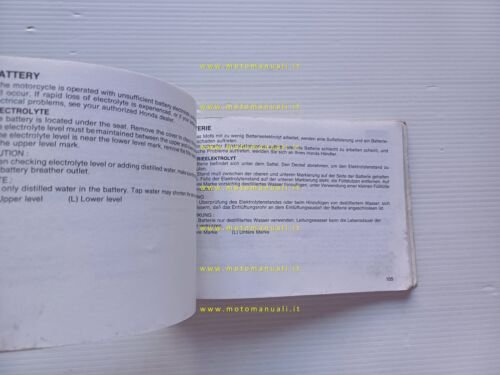 Honda Scoopy 50 Scooter manuale uso manutenzione originale inglese