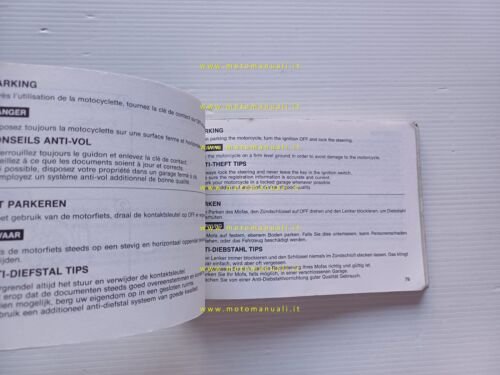 Honda Scoopy 50 Scooter manuale uso manutenzione originale inglese