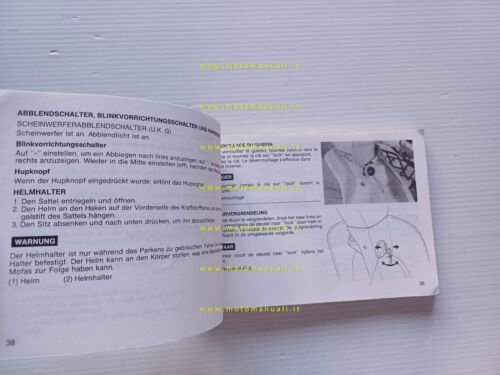 Honda Scoopy 50 Scooter manuale uso manutenzione originale inglese