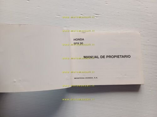 Honda SFX 50 1995 manuale uso manutenzione italiano originale
