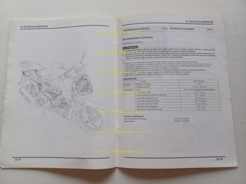 Honda SH 125-150 2002 aggiornamento SUPPLEMENTO manuale officina originale