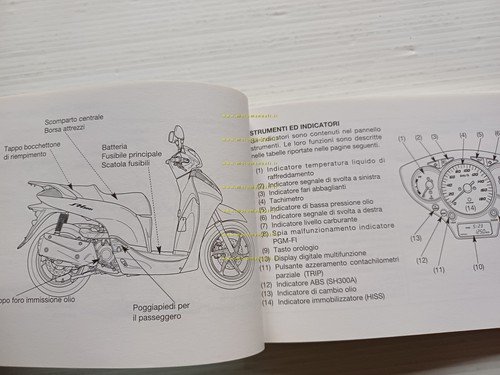 Honda SH 300 - SH 300 A 2007 manuale uso …