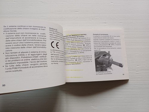 Honda SH 300 - SH 300 A 2007 manuale uso …