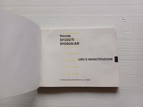 Honda SH 300 R - SH 300 A-AR 2009-10 manuale …