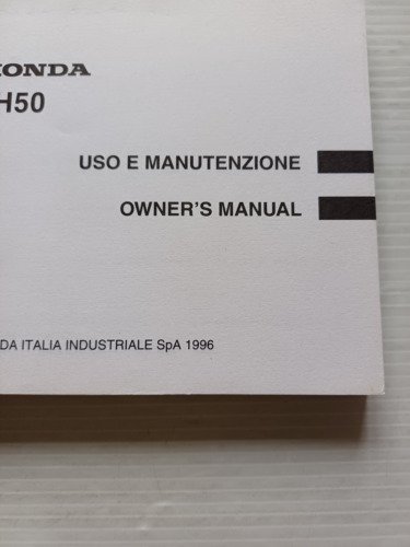 Honda SH 50 1996 manuale uso manutenzione libretto italiano originale