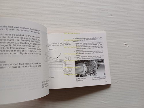 Honda SH 50 1997 manuale uso manutenzione libretto istruzioni italiano …