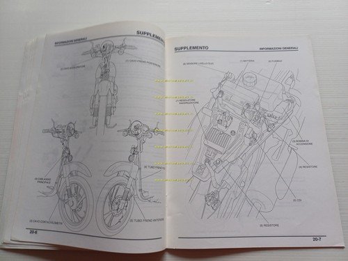 Honda Sky SGX 50 VARIANTI 1999 manuale officina ITALIANO originale