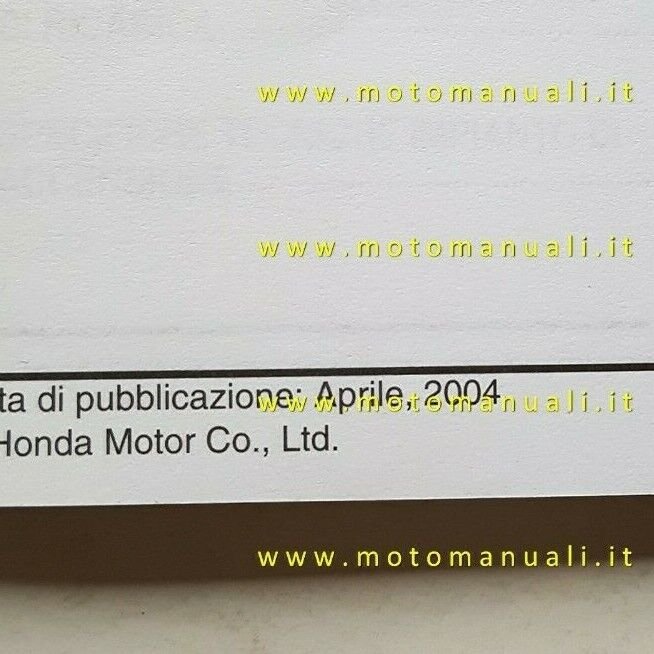 Honda ST 1300A 2004 AGGIORNAMENTO SUPPLEMENTO originale manuale officina