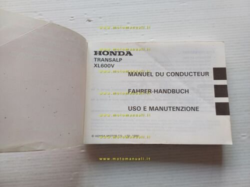 Honda Transalp XL 600 V 1990 manuale uso manutenzione italiano …