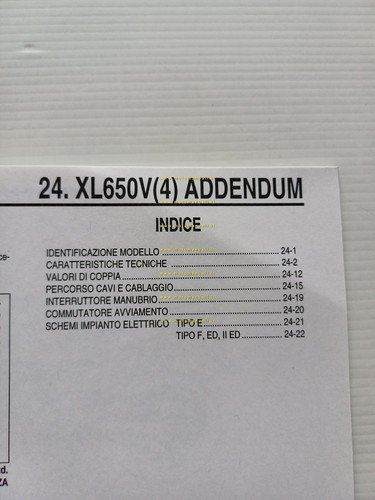 Honda Transalp XL 650 V VARIANTI 2003-4 manuale officina ITALIANO …