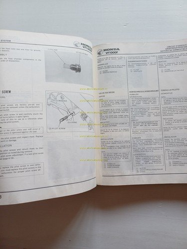 Honda VF 1000 F 1984 manuale officina originale