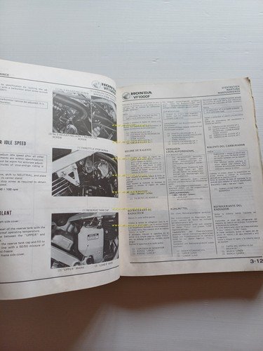 Honda VF 1000 F 1984 manuale officina originale