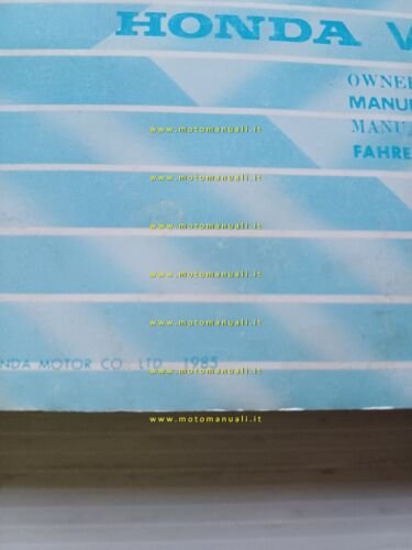 Honda VF 1000 F II 1985 manuale uso manutenzione libretto …