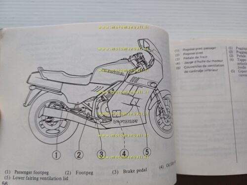 Honda VF 1000 F II 1985 manuale uso manutenzione libretto …