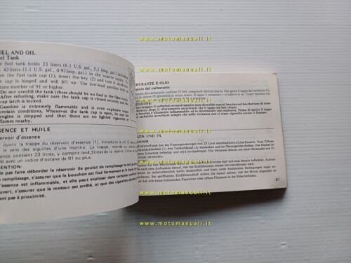 Honda VF 1000 F II 1985 manuale uso manutenzione libretto …