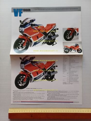 Honda VF 1000 R 1984 Prototipo depliant INGLESE originale printed …