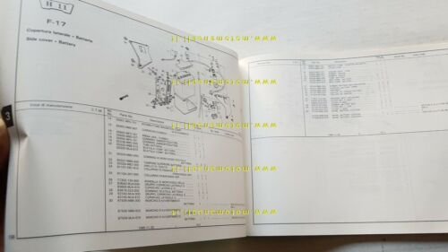 HONDA VF 1000 R (E-F-G) 1985 catalogo ricambi ORIGINALE Spare …