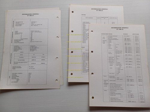 Honda VF 1100 C scheda informazioni tecniche manuale officina italiano …
