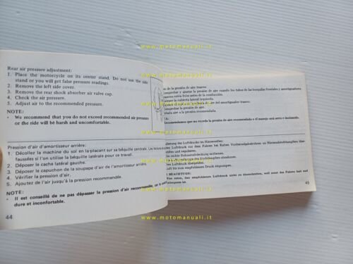 Honda VF 400 F 1983-84 manuale uso manutenzione libretto originale …