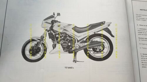 HONDA VF 400 F 1983 catalogo ricambi ORIGINALE spare parts …