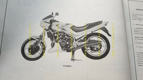 HONDA VF 400 F 1983 catalogo ricambi ORIGINALE spare parts …