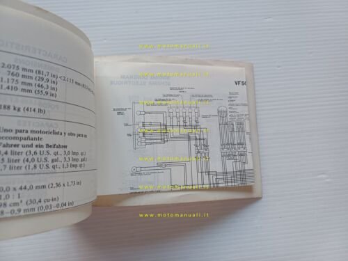 Honda VF 500 F 1985 manuale uso manutenzione libretto originale …