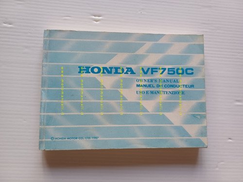 Honda VF 750 C 1987 manuale uso libretto istruzioni originale …