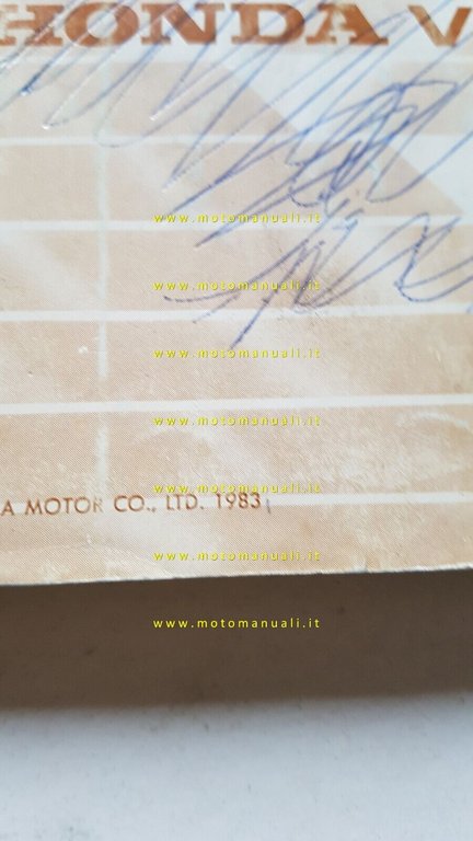 Honda VF 750 Custom 1983 manuale uso manutenzione INGLESE originale