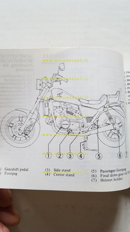 Honda VF 750 Custom 1983 manuale uso manutenzione INGLESE originale