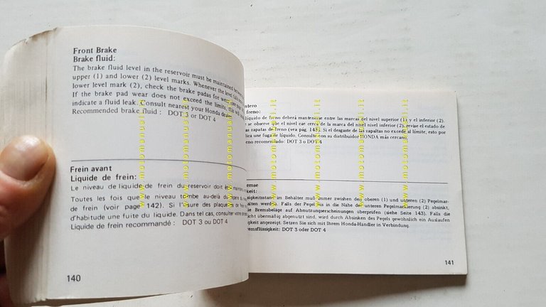 Honda VF 750 Custom 1983 manuale uso manutenzione INGLESE originale