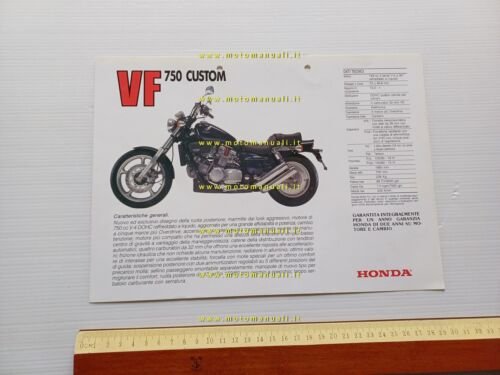 Honda VF 750 Custom 1987 depliant italiano originale