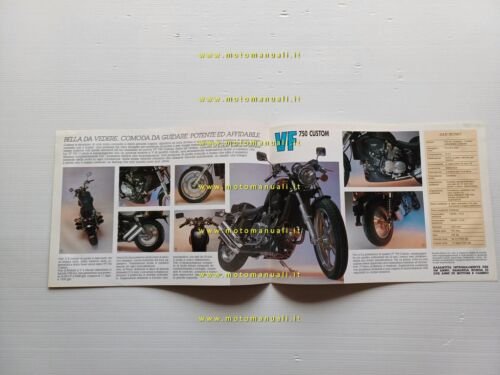 Honda VF 750 Custom 1987 depliant italiano originale
