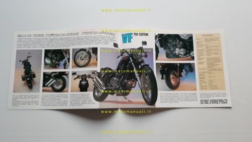 Honda VF 750 Custom 1987 depliant italiano originale