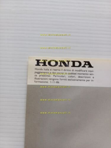 Honda VF 750 Custom 1987 depliant italiano originale
